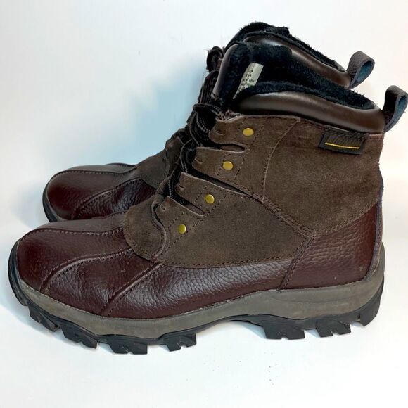 KHOMBU Men’s Thinsulate Leather Waterproof Boots 8 - Picture 5 of 9